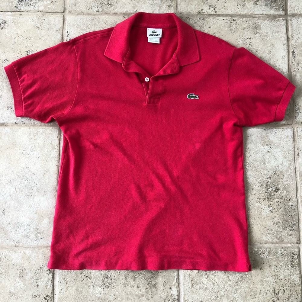 Men's Lacoste Icon Polo Red - Size 3